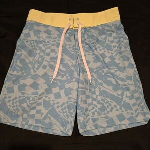 Art Class Boy's‎ Swim Trunks Swimming Shorts Blue & Yellow Size 12